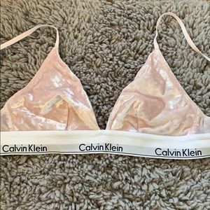 M Pink Velvet CK Bralette